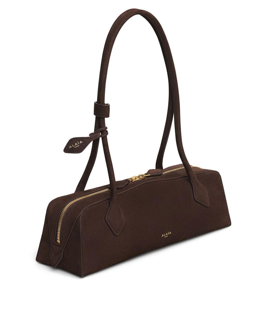 ALAIA Коричневая кожаная сумка через плечо, фото 2