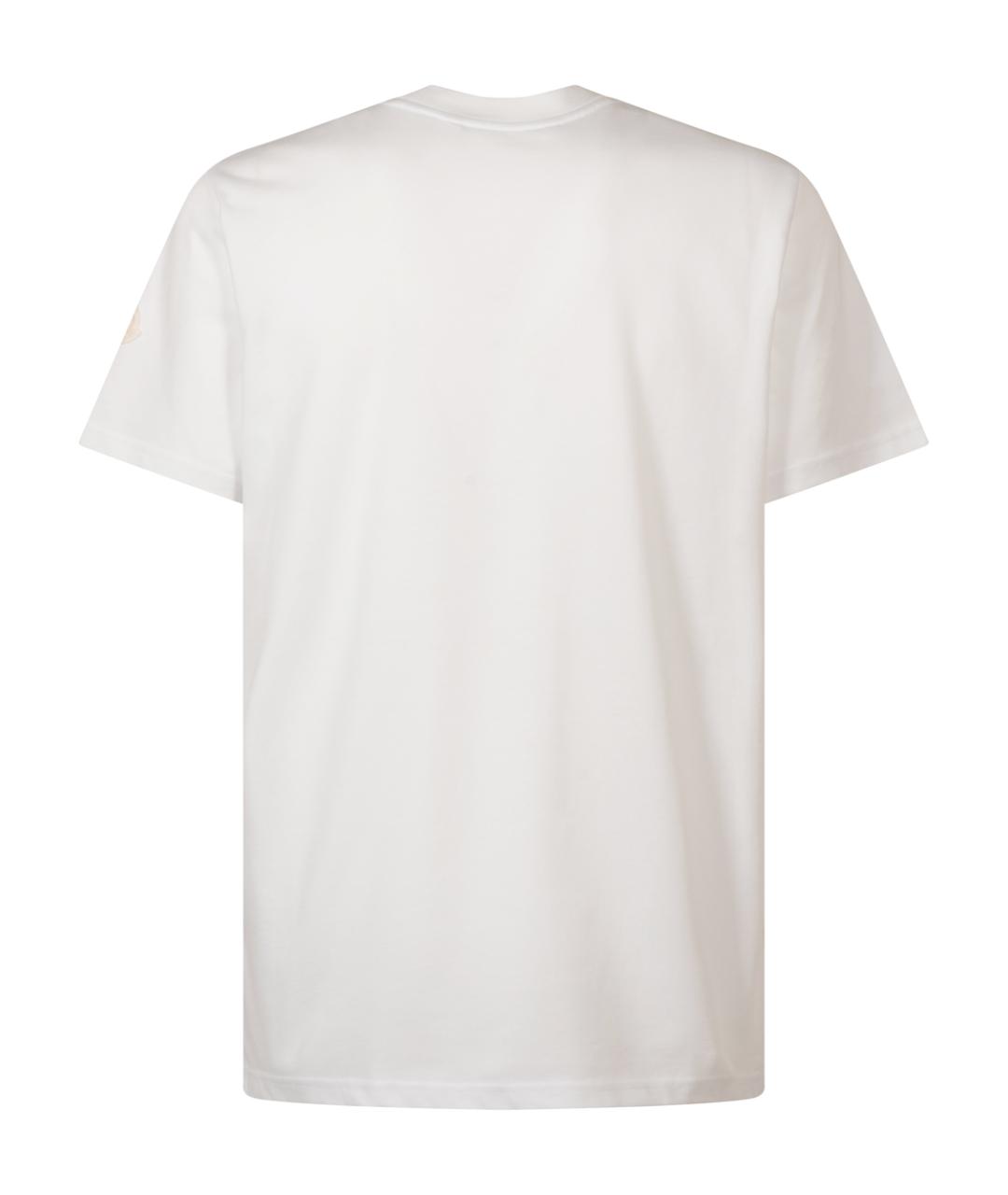 MONCLER Белая хлопковая футболка, фото 2
