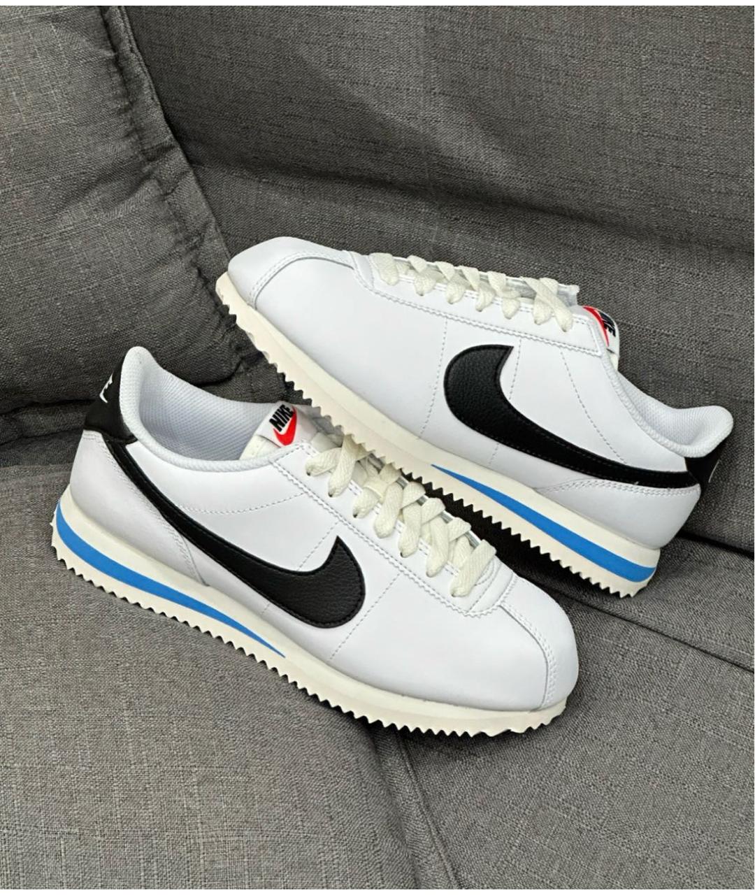 NIKE Белые кожаные низкие кроссовки / кеды, фото 5