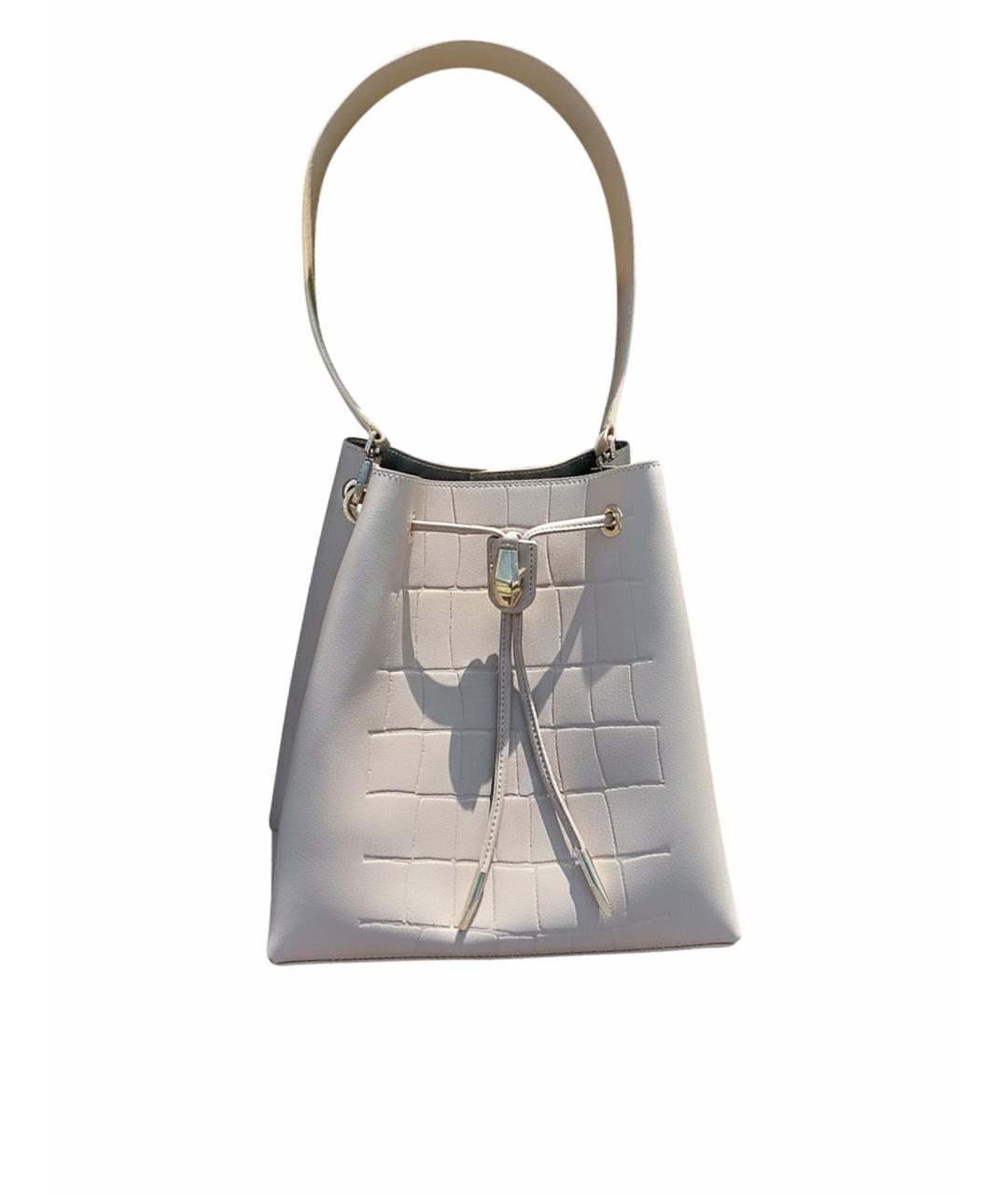 CAVALLI CLASS Бежевая кожаная сумка тоут, фото 1