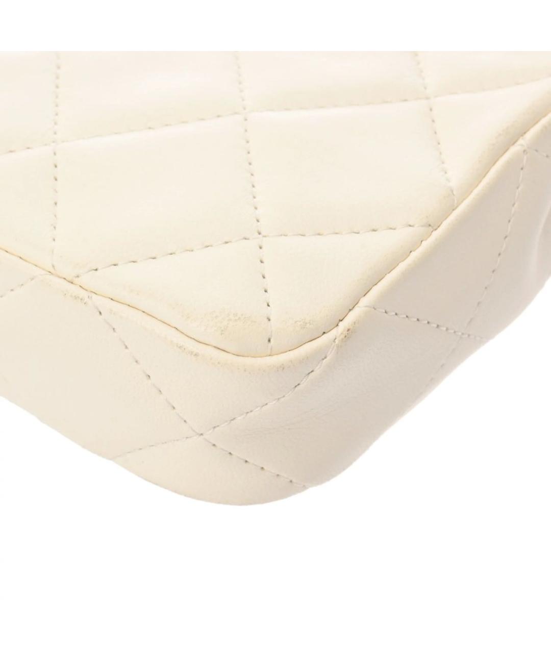 CHANEL Бежевая кожаная сумка через плечо, фото 4