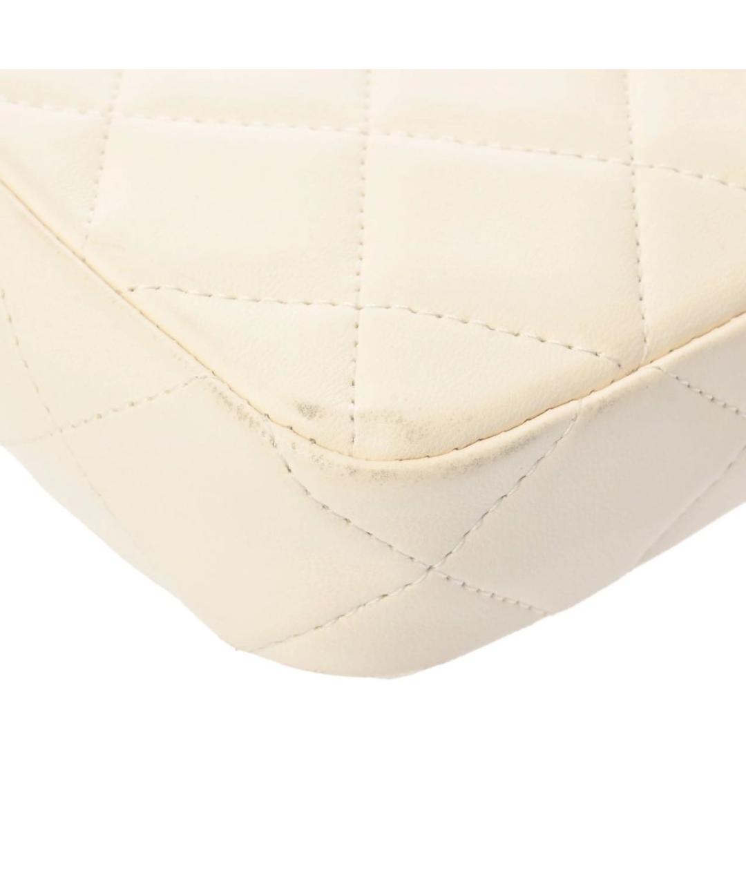 CHANEL Бежевая кожаная сумка через плечо, фото 5