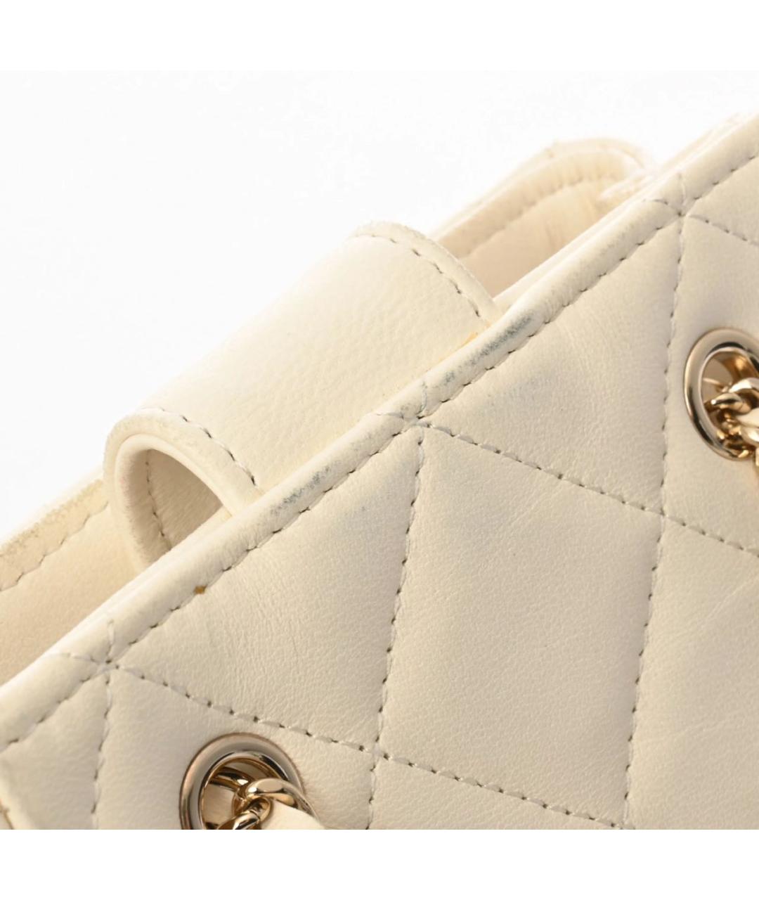 CHANEL Бежевая кожаная сумка через плечо, фото 7