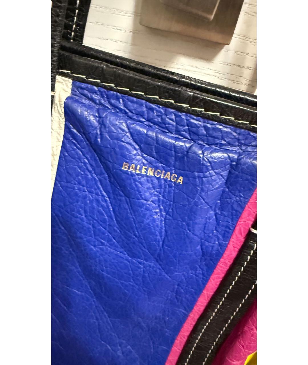 BALENCIAGA Черная кожаная сумка тоут, фото 3