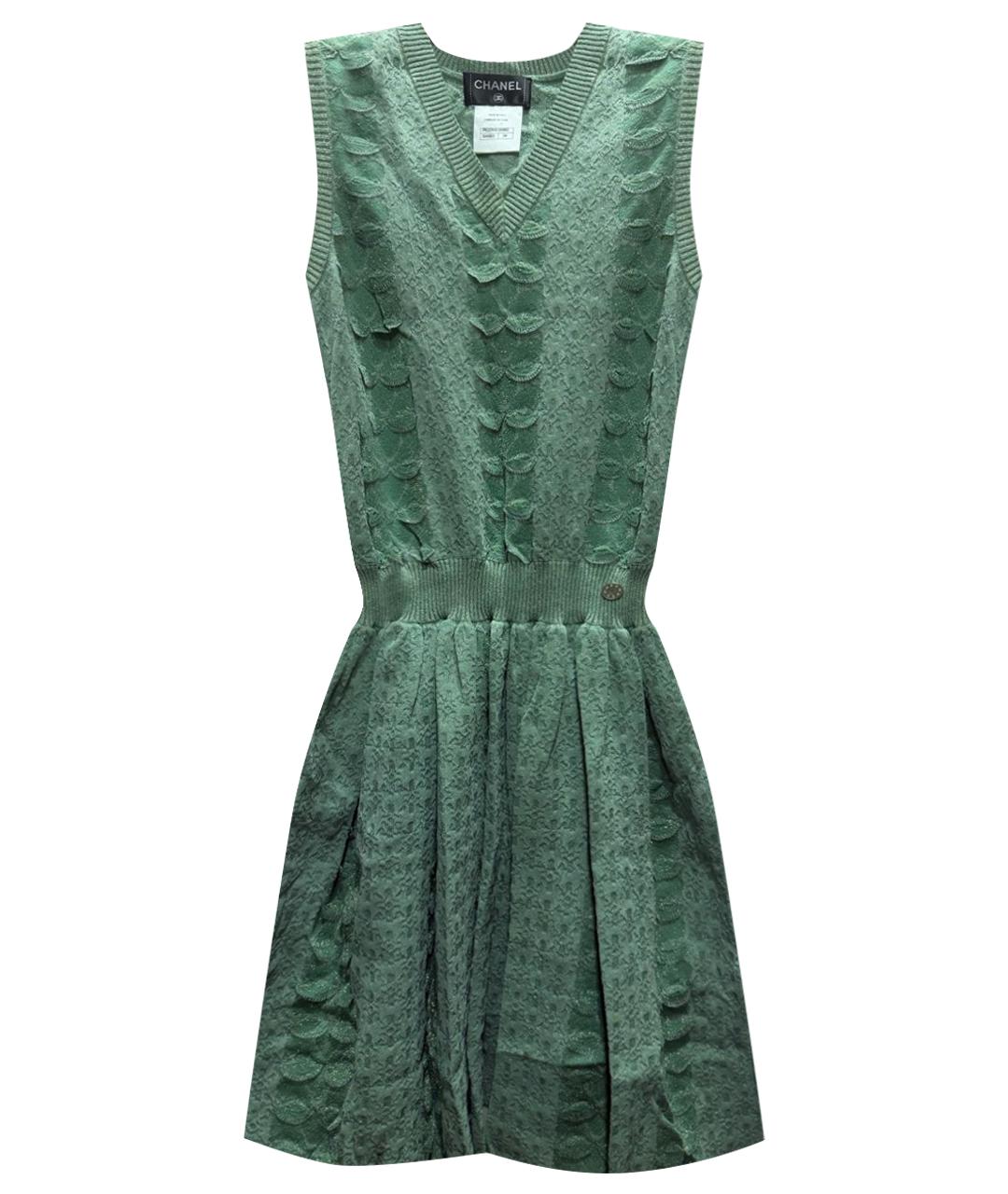 CHANEL Салатовыое полиамидовое повседневное платье, фото 1