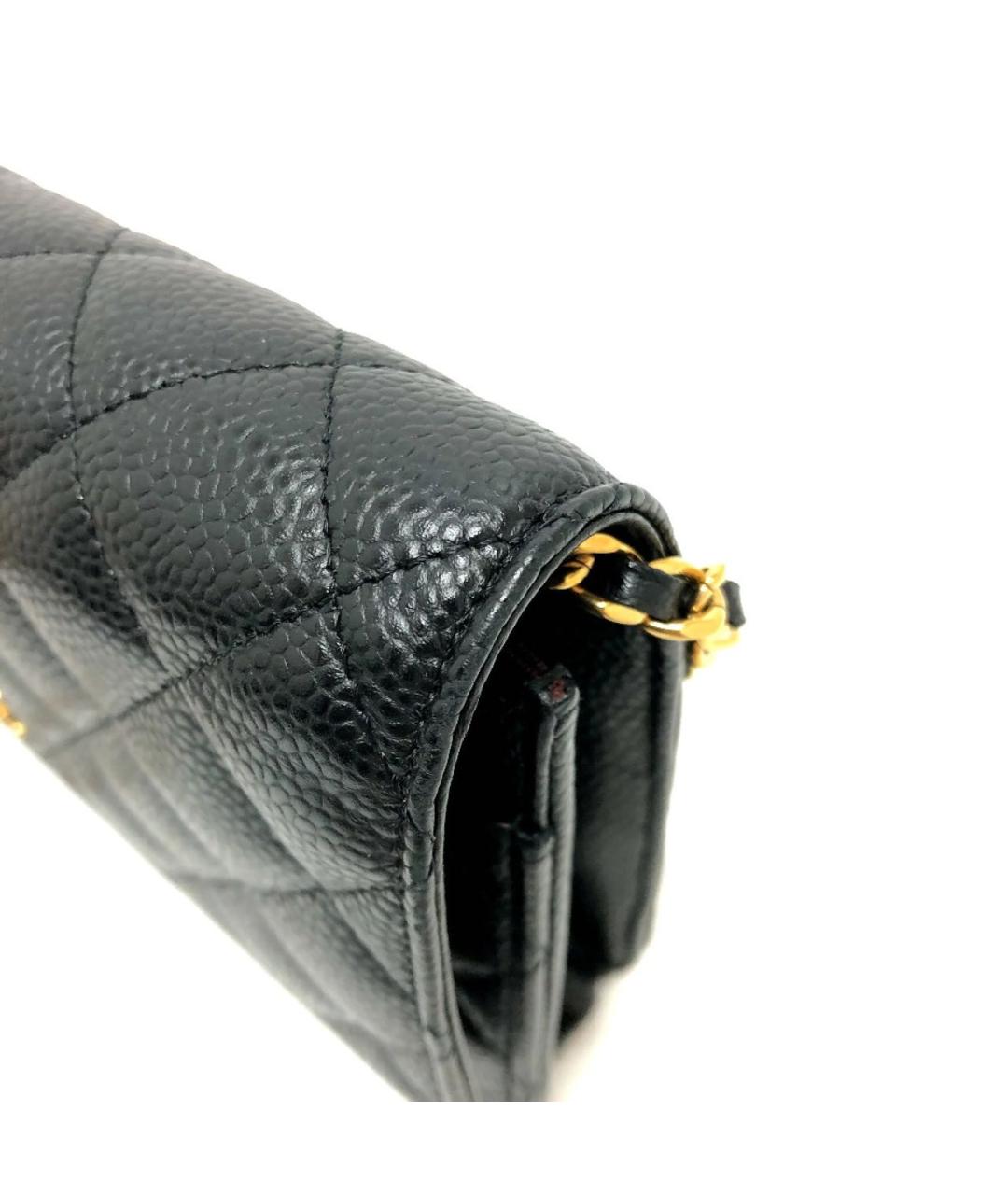 CHANEL Черная кожаная сумка через плечо, фото 7