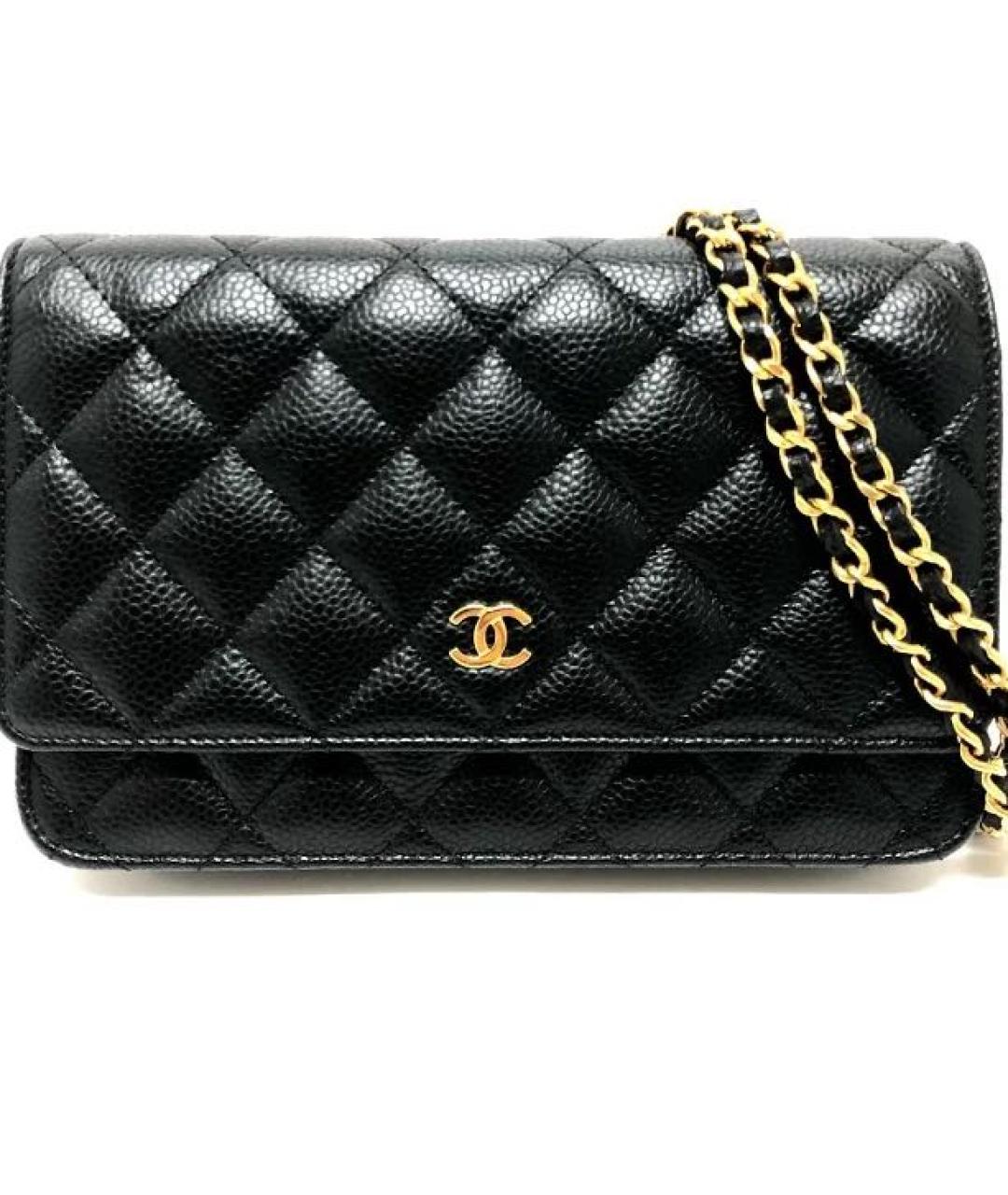 CHANEL Черная кожаная сумка через плечо, фото 8