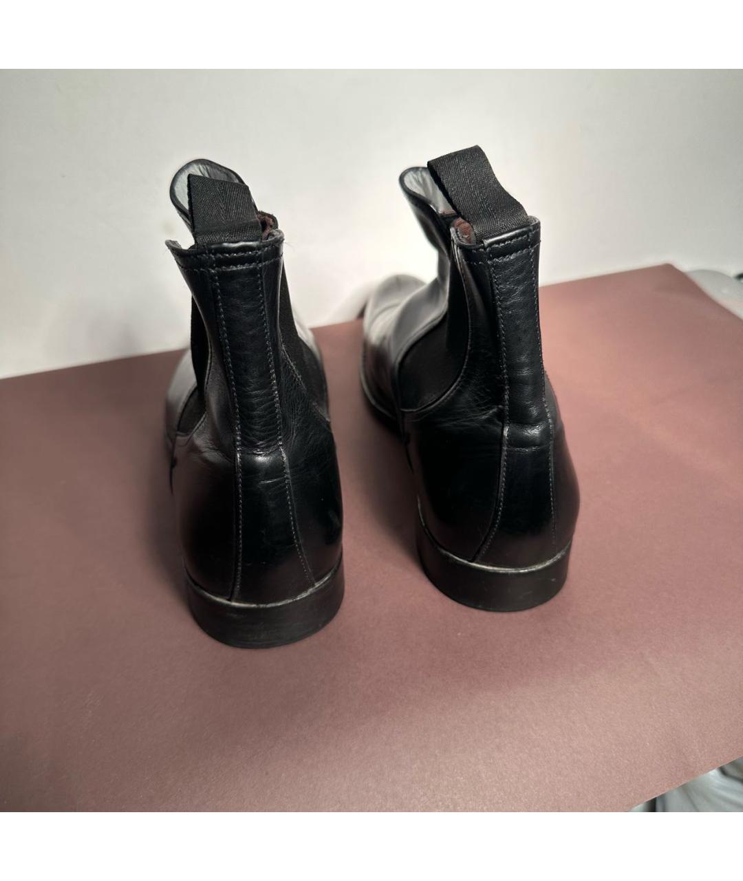 KENZO Черные кожаные высокие ботинки, фото 4