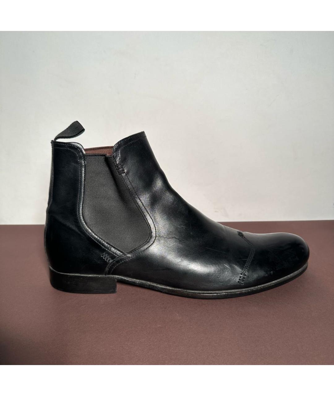 KENZO Черные кожаные высокие ботинки, фото 8