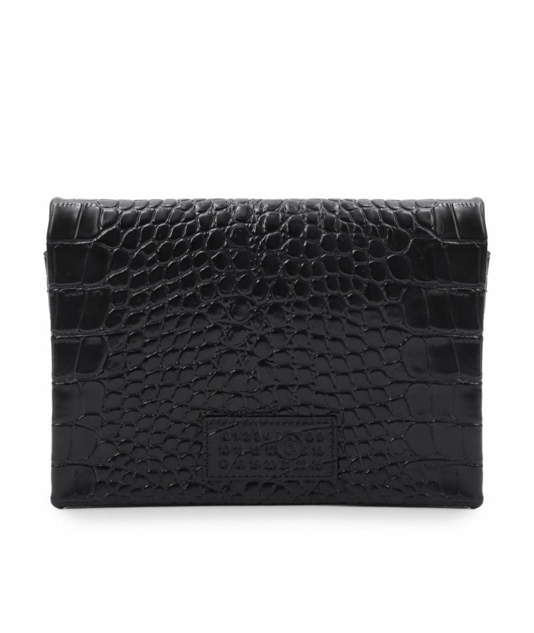 MM6 MAISON MARGIELA Черная кожаная сумка через плечо, фото 8