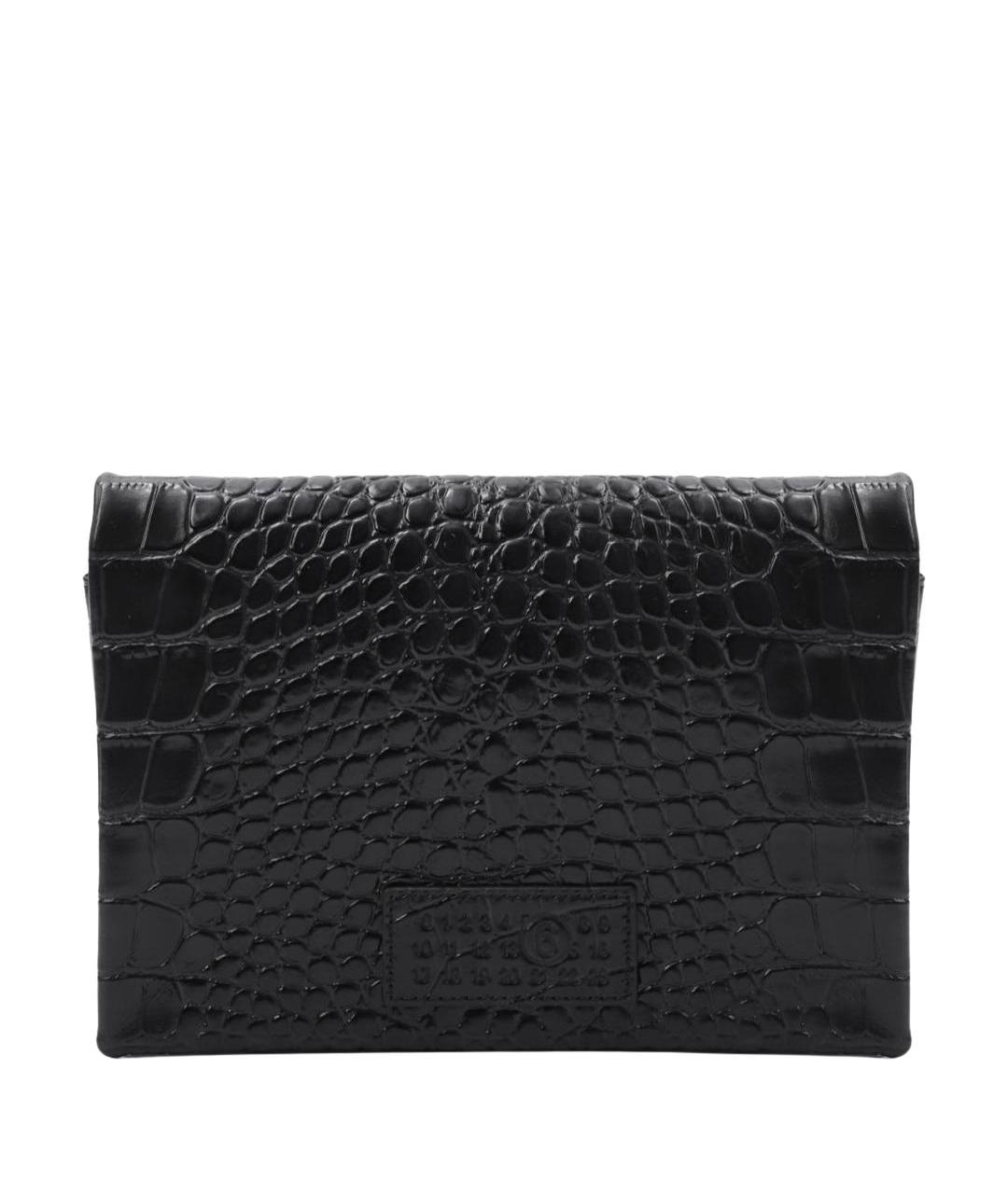 MM6 MAISON MARGIELA Черная кожаная сумка через плечо, фото 1