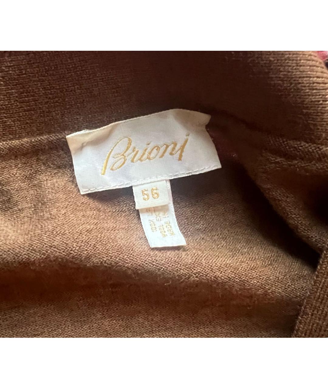 BRIONI Коричневый шерстяной кардиган, фото 5