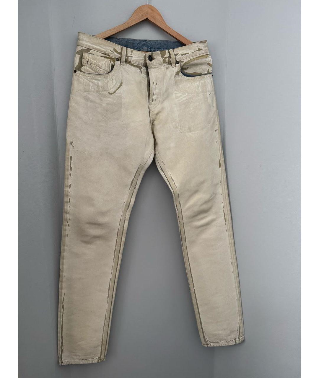 DIESEL Бежевые хлопковые джинсы, фото 5