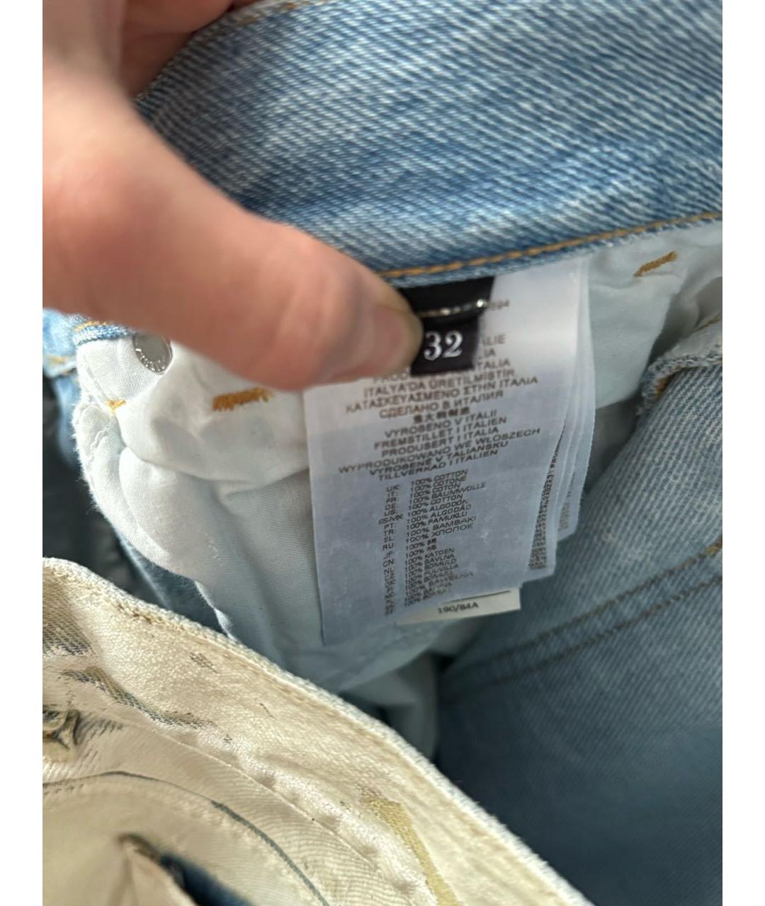 DIESEL Бежевые хлопковые джинсы, фото 4