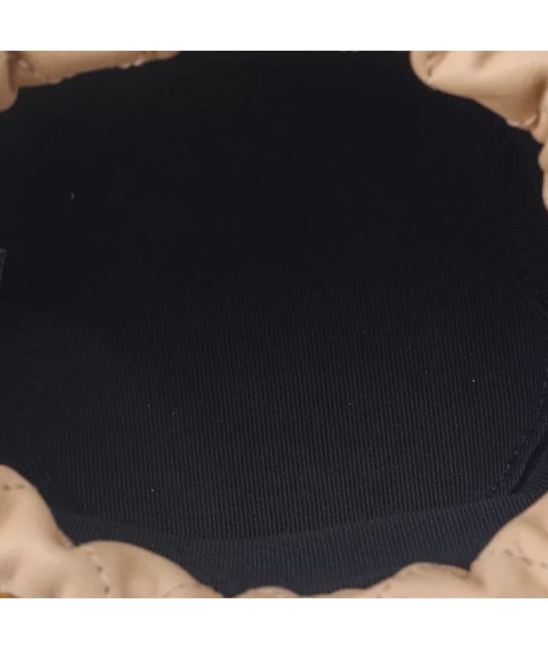 CHANEL Бежевая кожаная сумка через плечо, фото 6