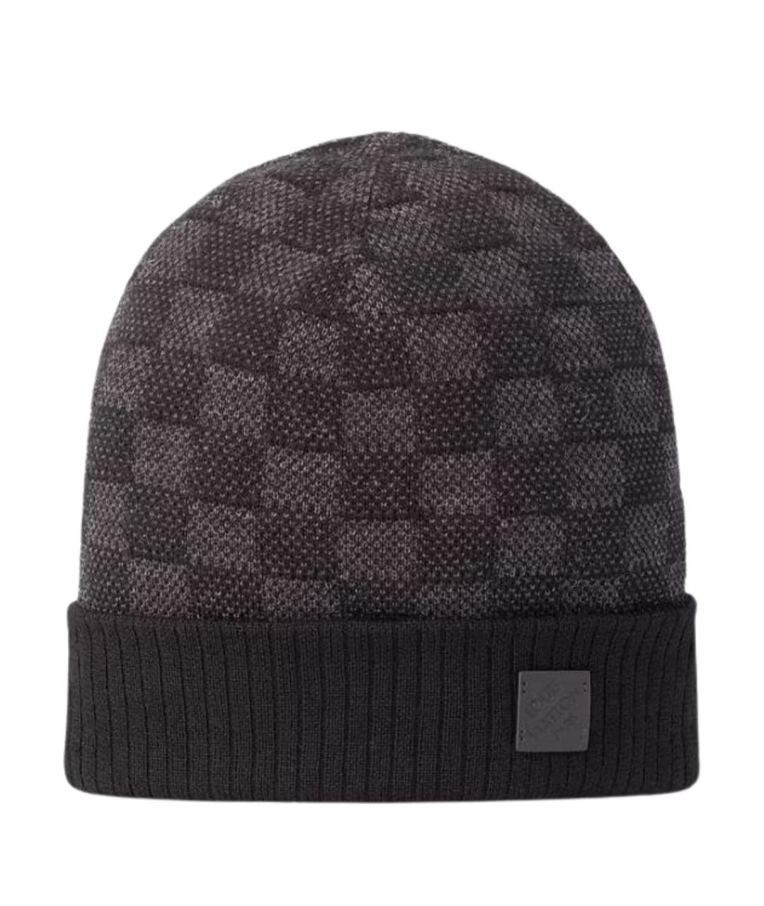 LOUIS VUITTON Черная шерстяная шапка, фото 1