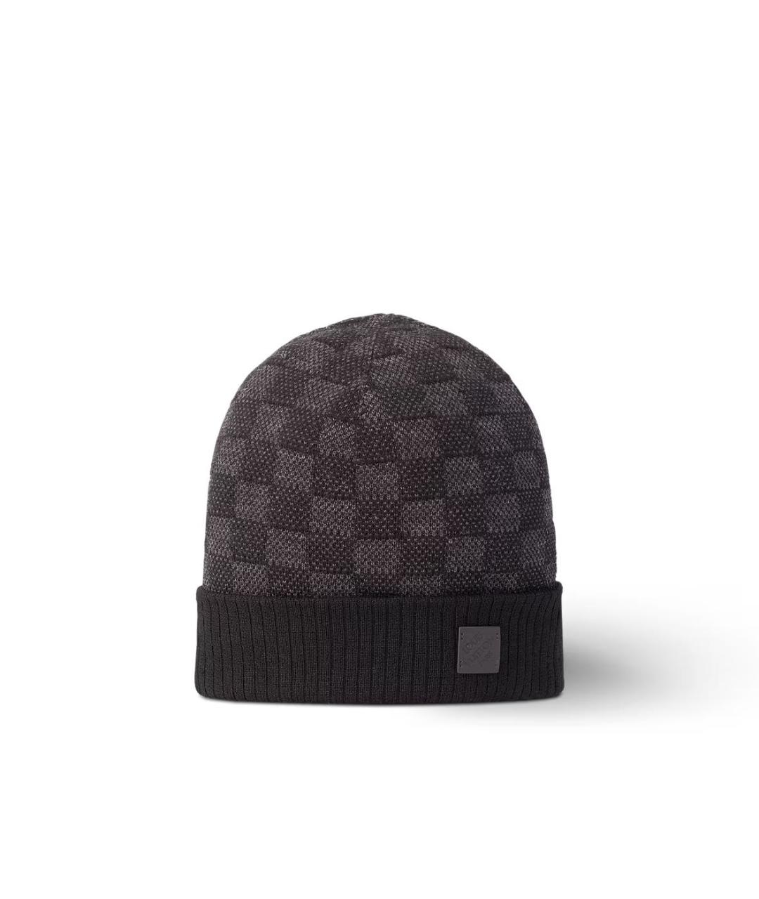 LOUIS VUITTON Черная шерстяная шапка, фото 5