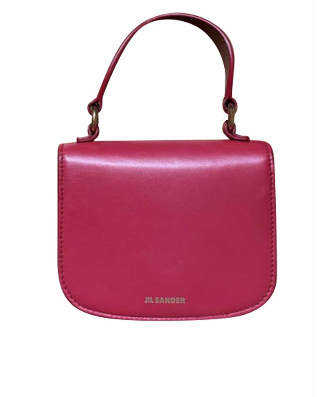 JIL SANDER Красная кожаная сумка с короткими ручками, фото 1