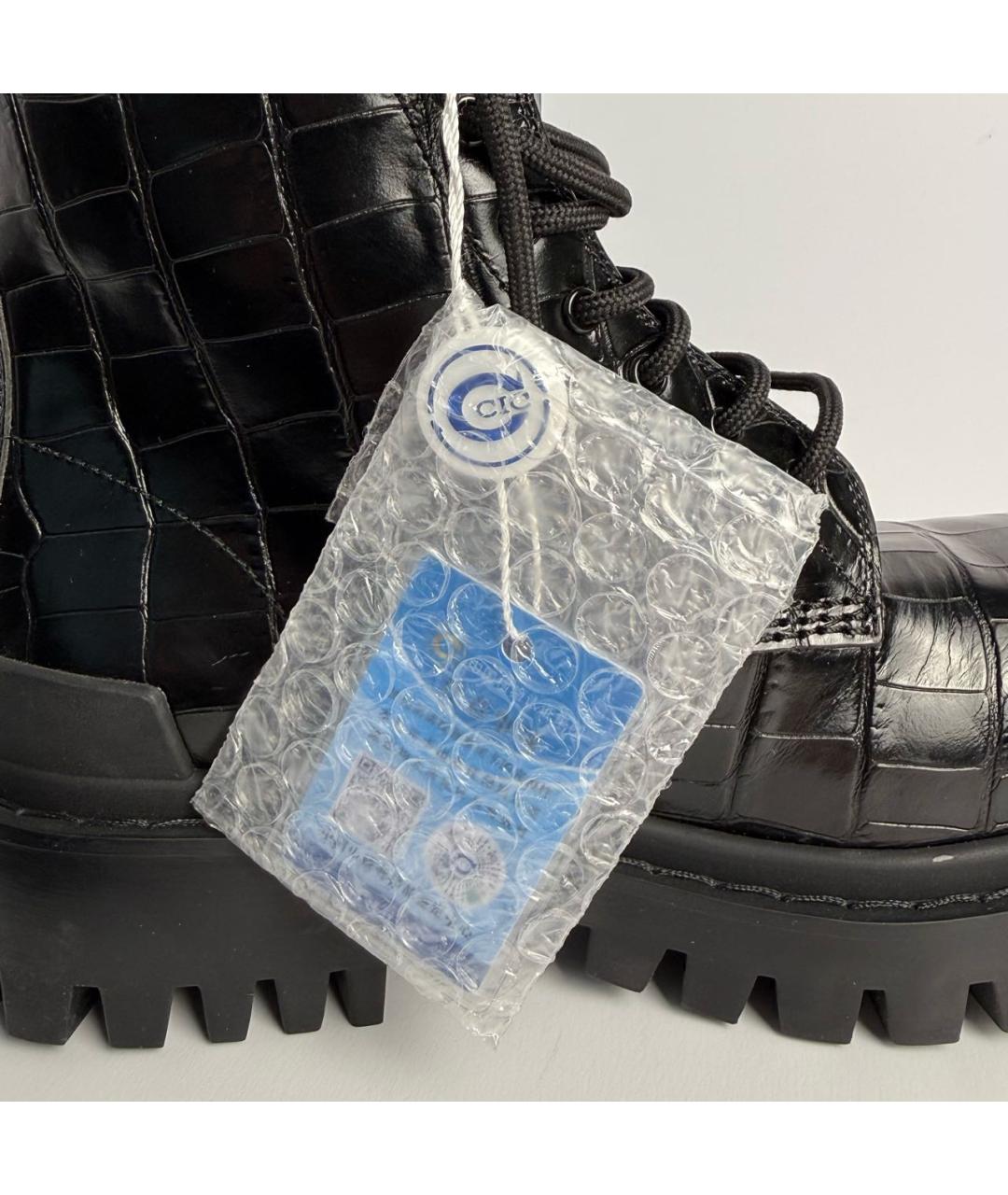 BALENCIAGA Черные кожаные ботинки, фото 8