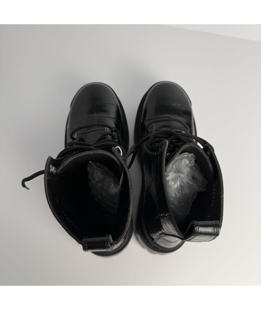 BALENCIAGA Черные кожаные ботинки, фото 3