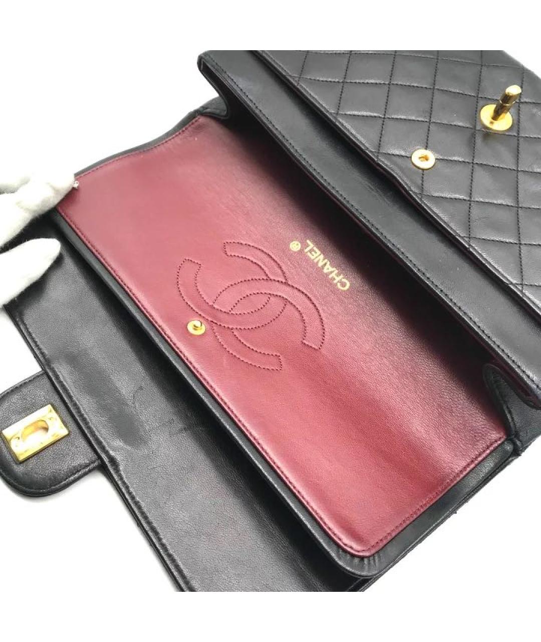 CHANEL Черная кожаная сумка через плечо, фото 7