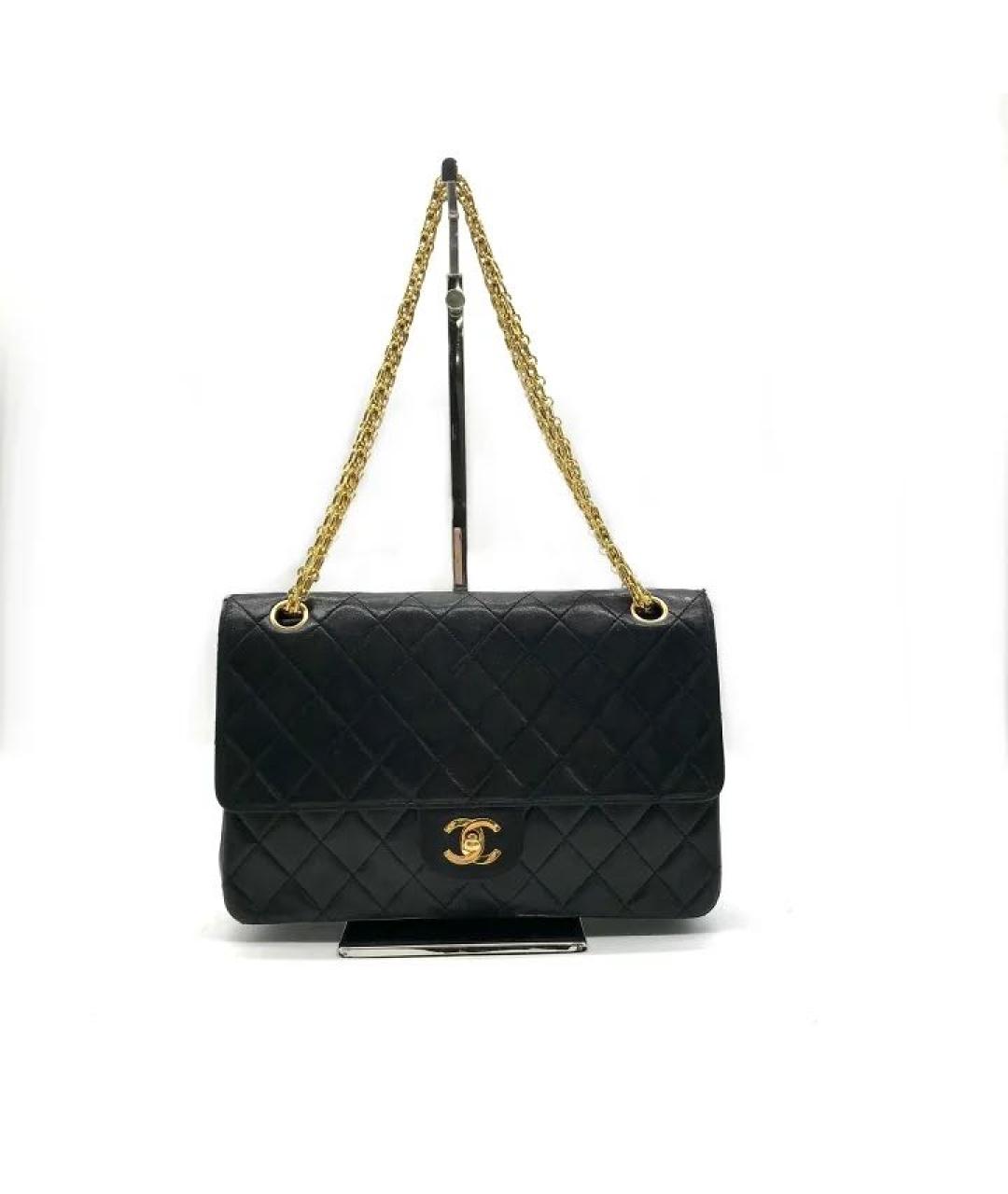 CHANEL Черная кожаная сумка через плечо, фото 8