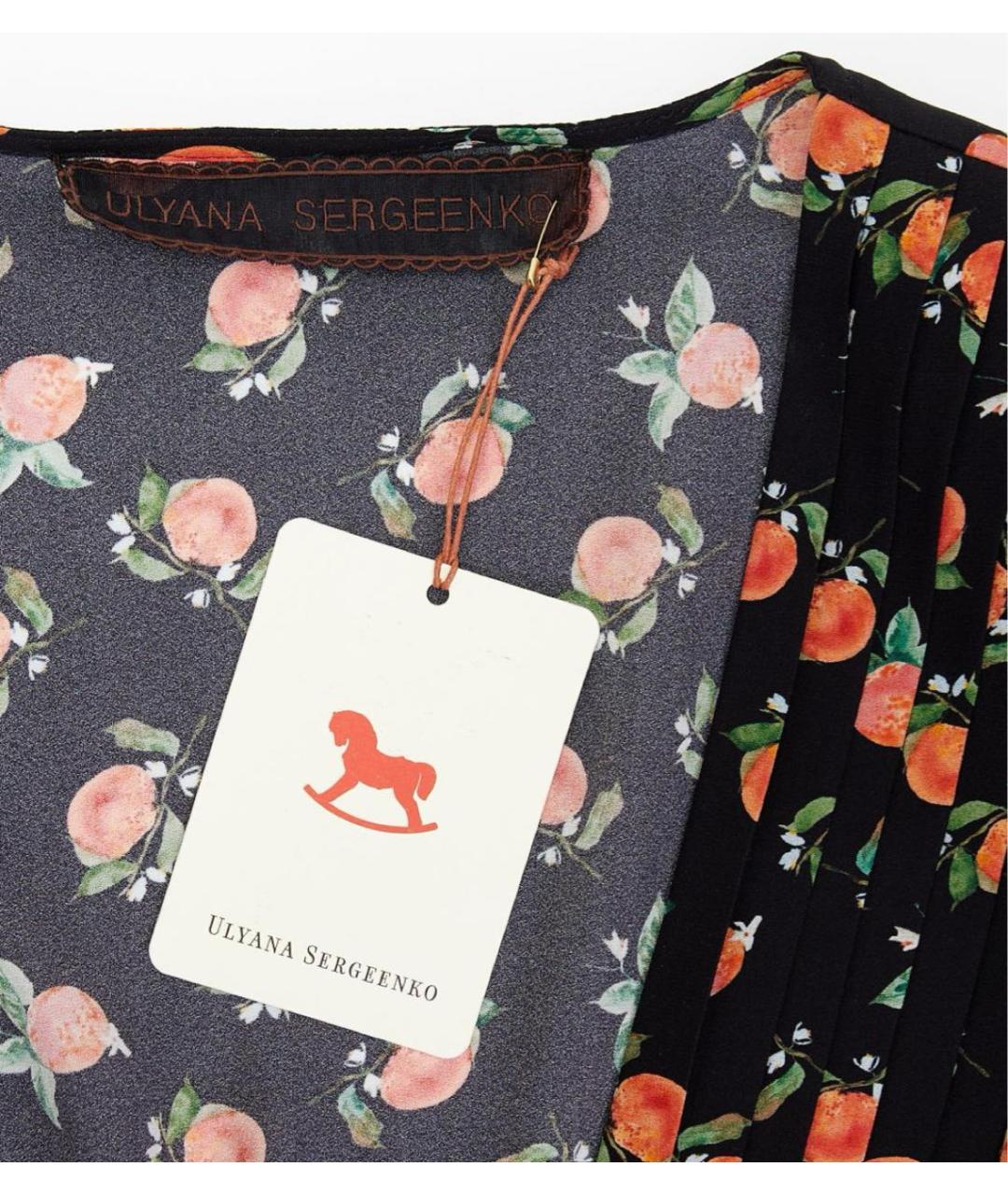 ULYANA SERGEENKO Мульти шелковое платье, фото 3