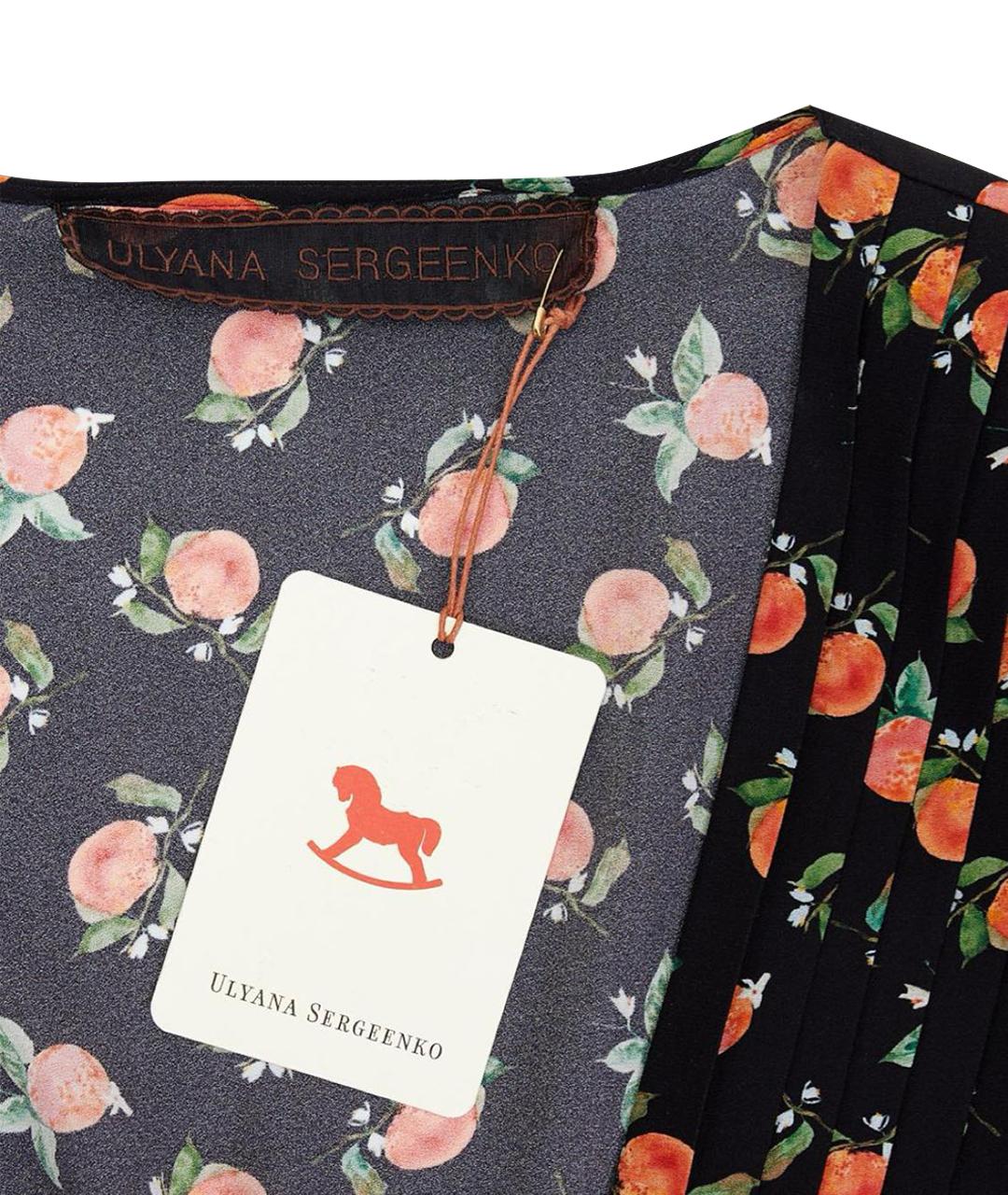 ULYANA SERGEENKO Мульти шелковое платье, фото 10