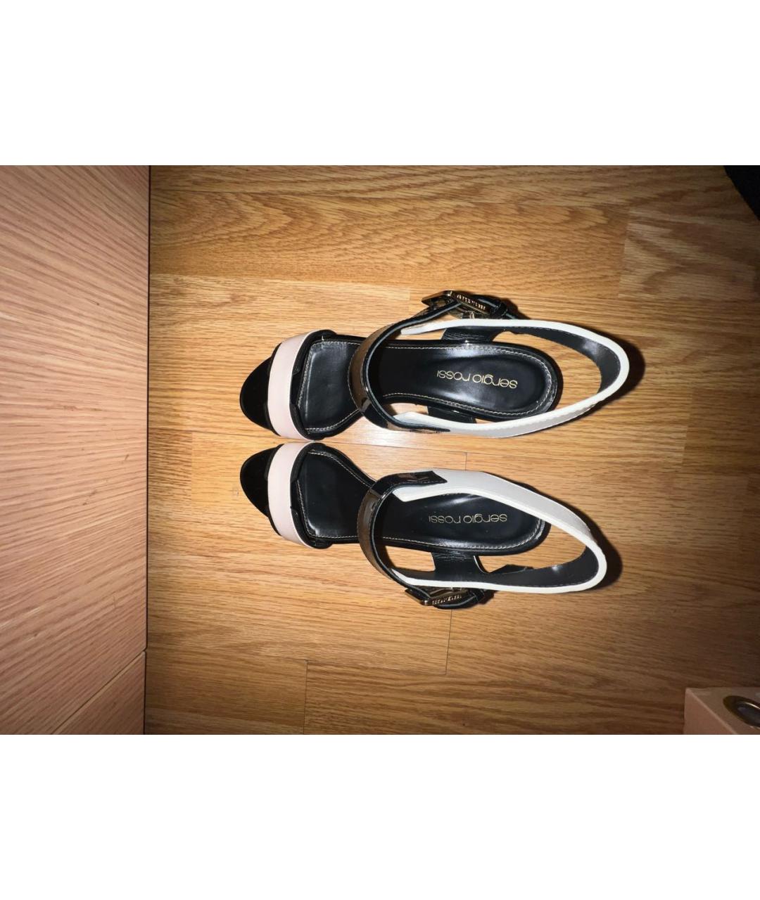 SERGIO ROSSI Мульти кожаные босоножки, фото 3