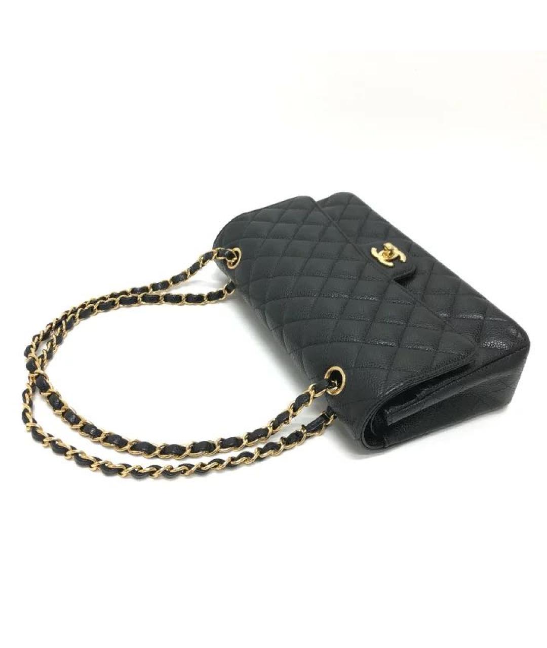 CHANEL Черная кожаная сумка через плечо, фото 6