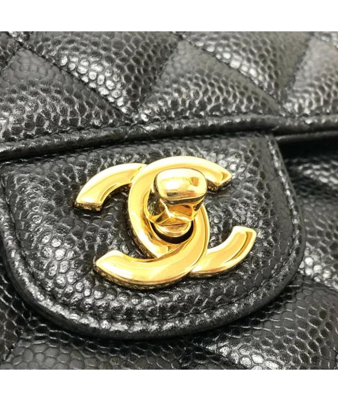 CHANEL Черная кожаная сумка через плечо, фото 8