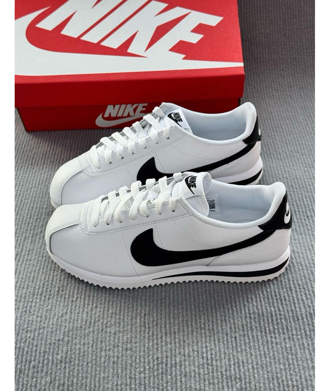 NIKE Белые кожаные низкие кроссовки / кеды, фото 5