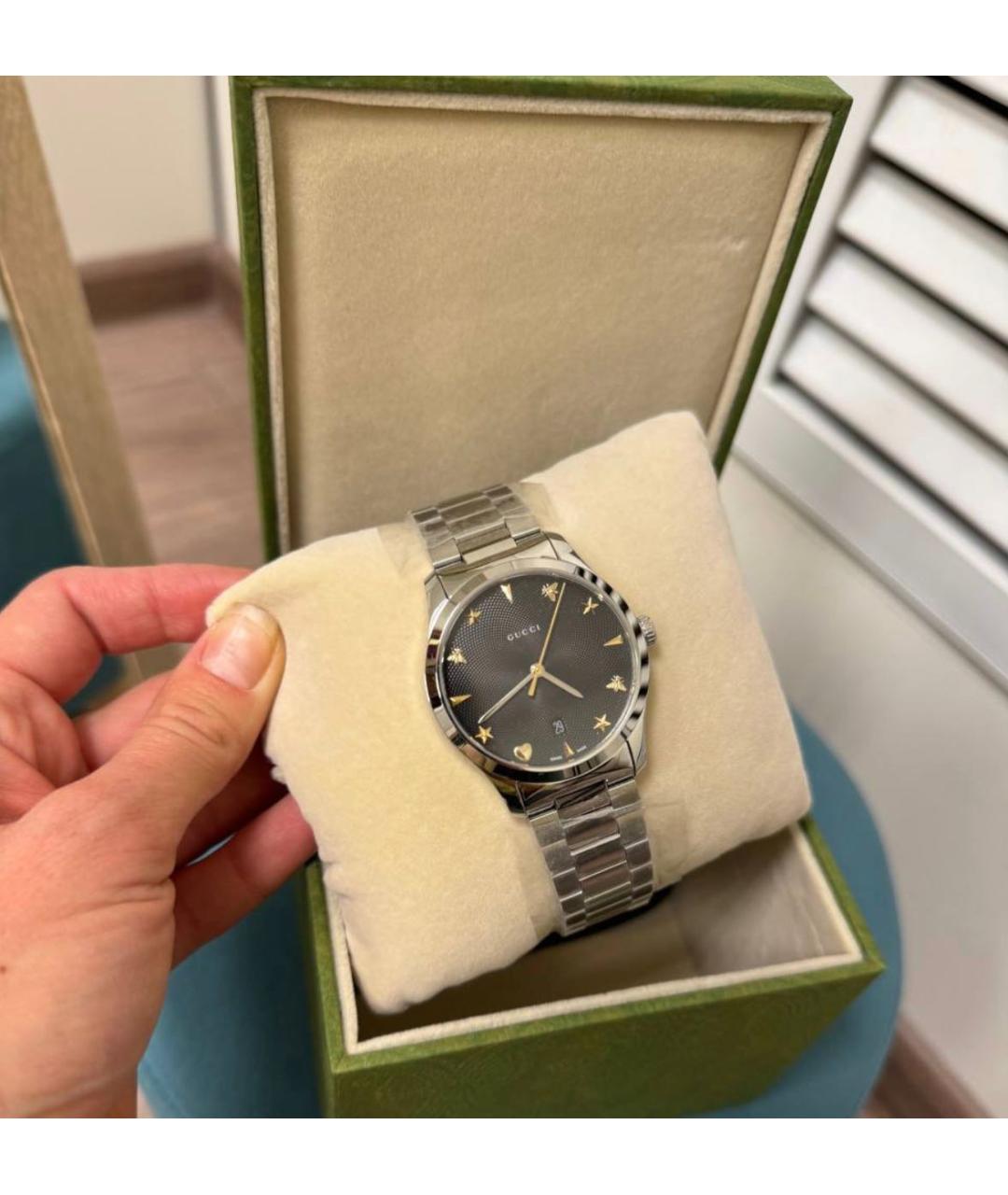 GUCCI Серебряные часы, фото 2