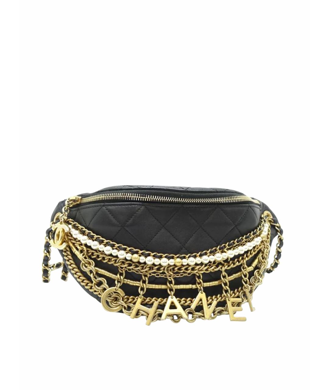 CHANEL Черная кожаная сумка через плечо, фото 1