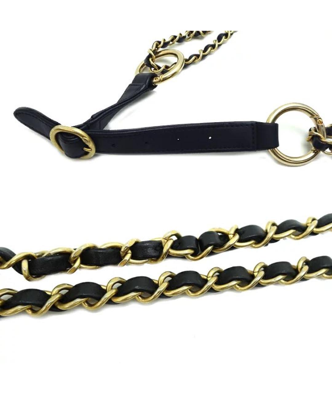 CHANEL Черная кожаная сумка через плечо, фото 5