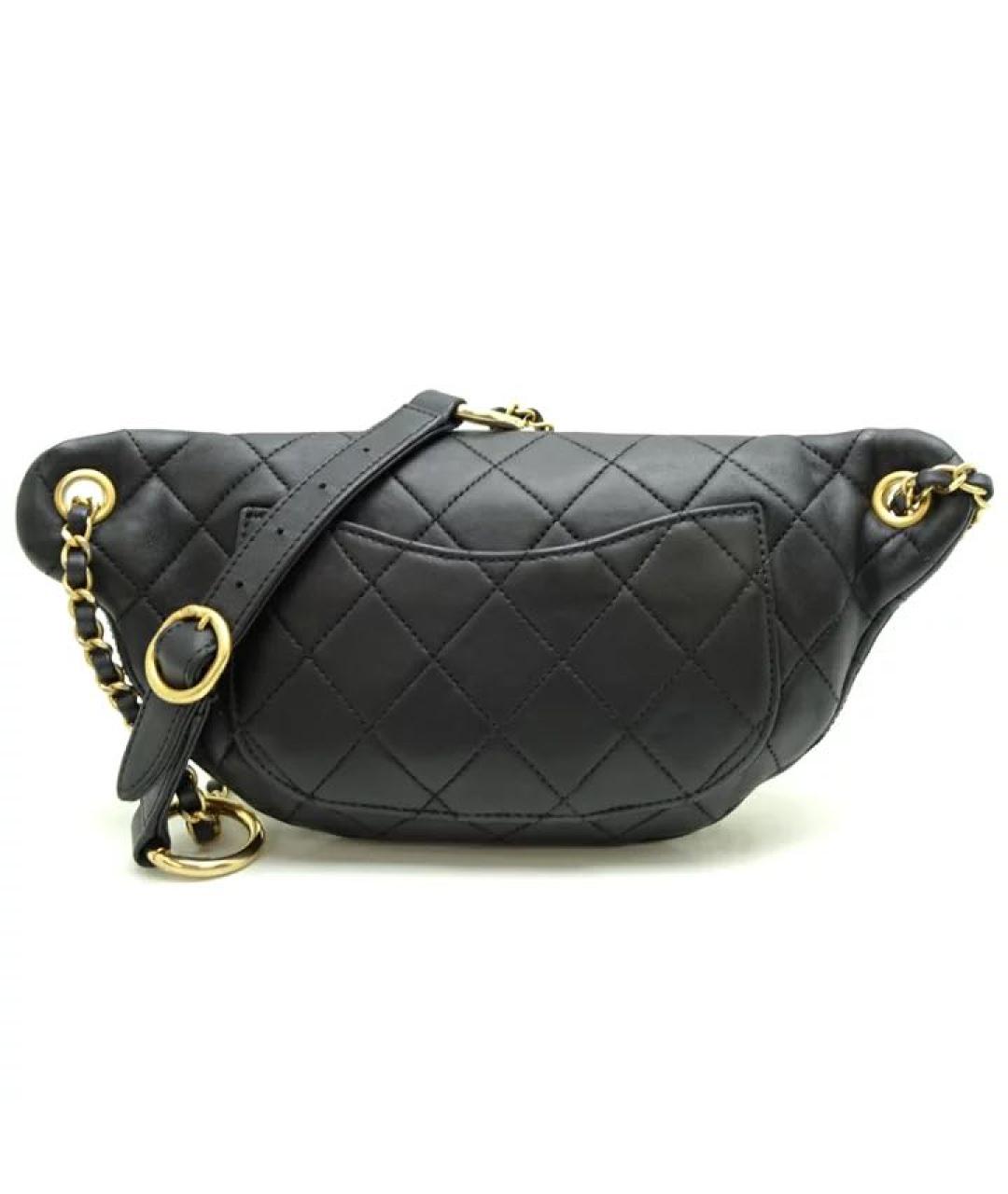CHANEL Черная кожаная сумка через плечо, фото 2