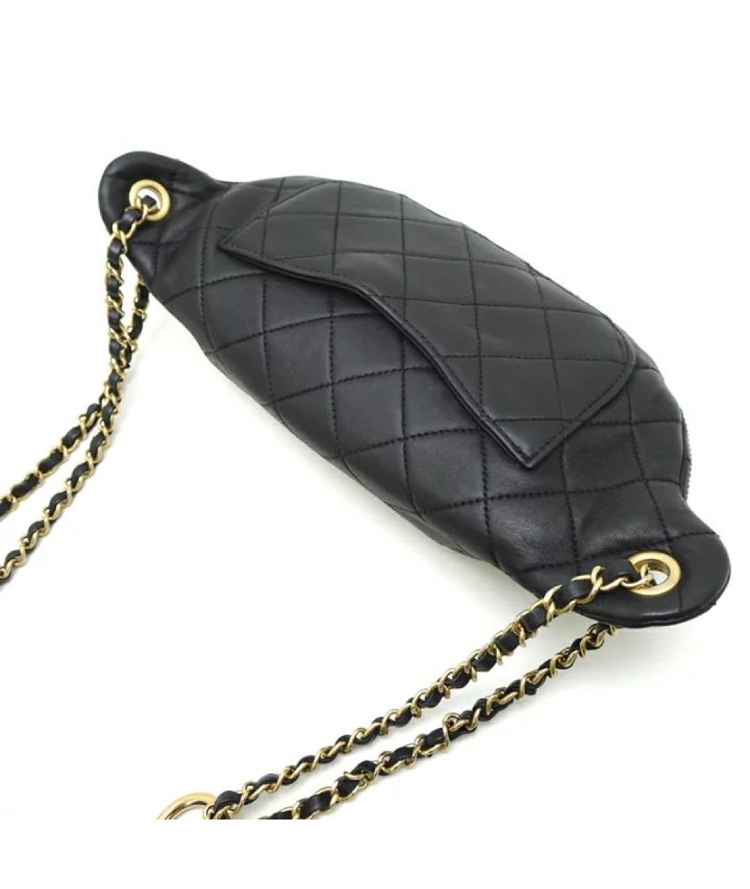 CHANEL Черная кожаная сумка через плечо, фото 4