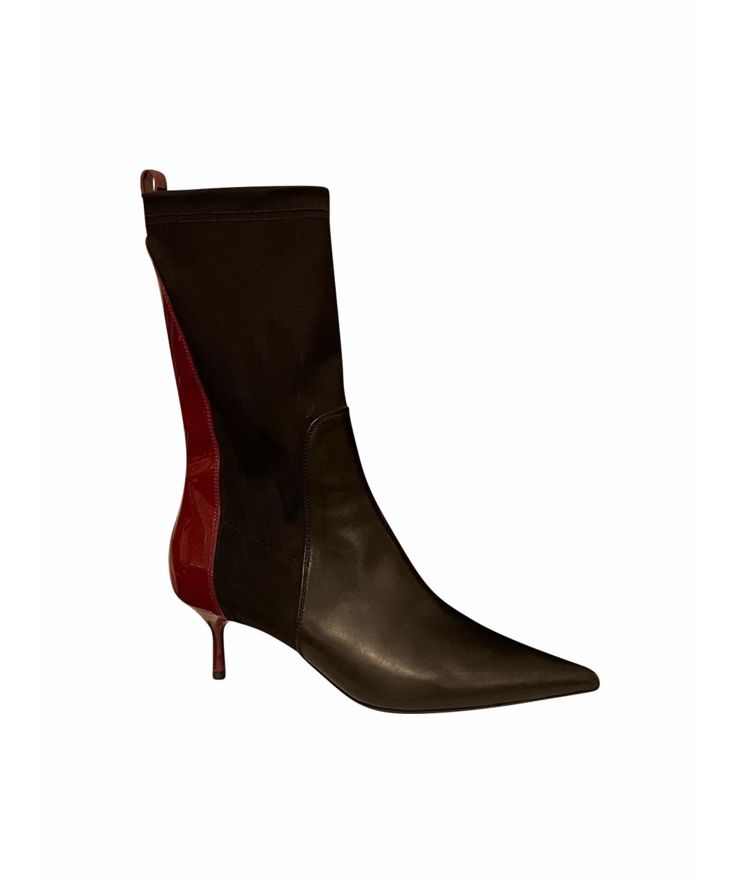 AGL Черные кожаные ботильоны, фото 1