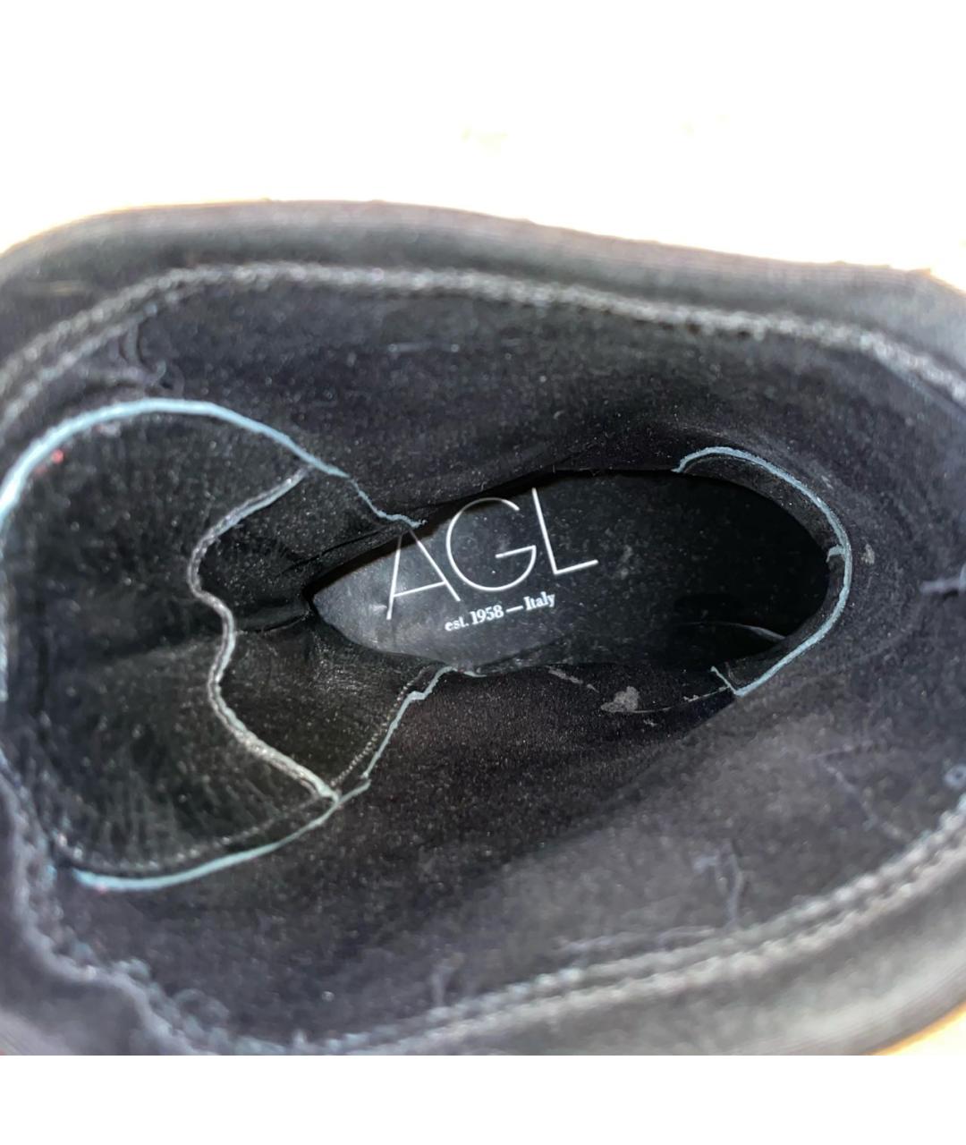 AGL Черные кожаные ботильоны, фото 8