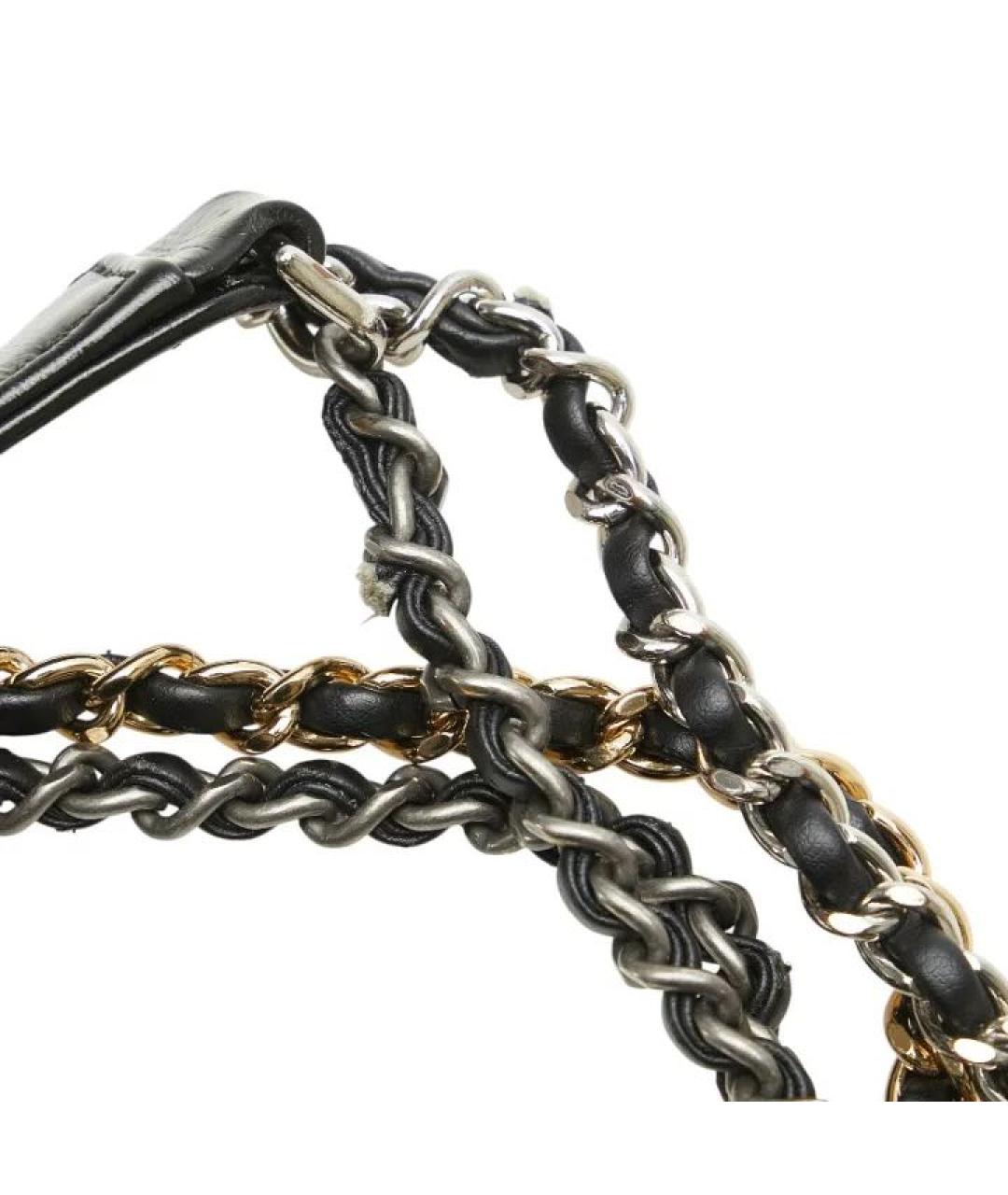 CHANEL Черная кожаная сумка через плечо, фото 4