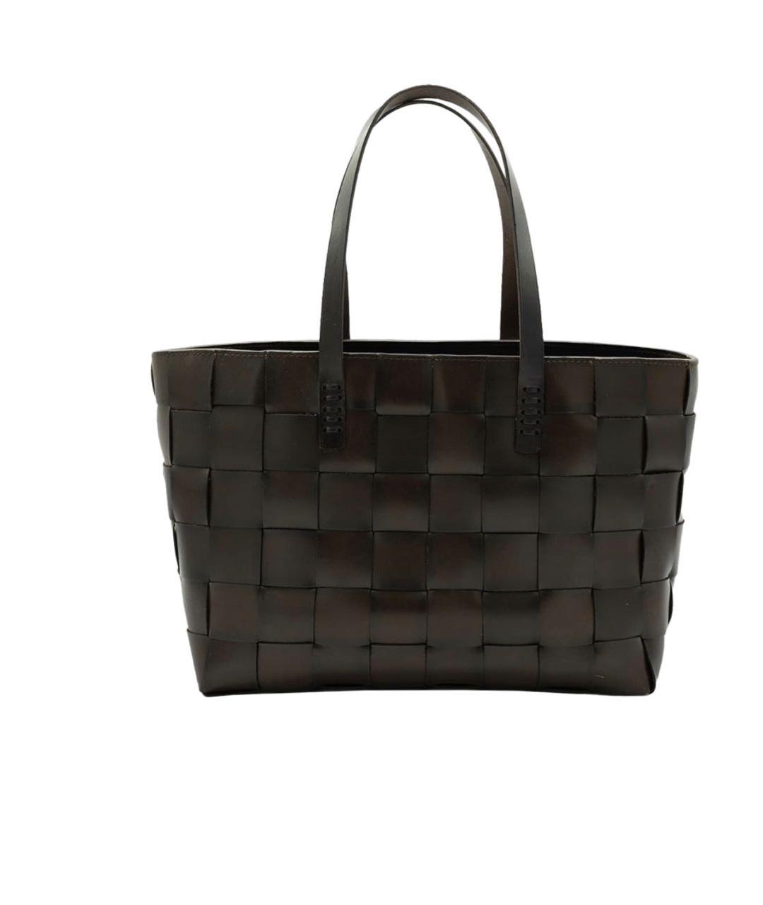 Dragon Diffusion Коричневая кожаная сумка с короткими ручками, фото 6