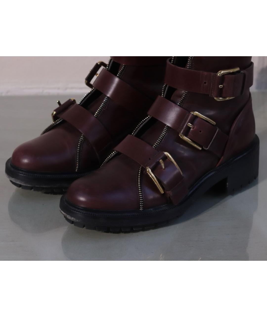 BALMAIN Коричневые кожаные ботинки, фото 4