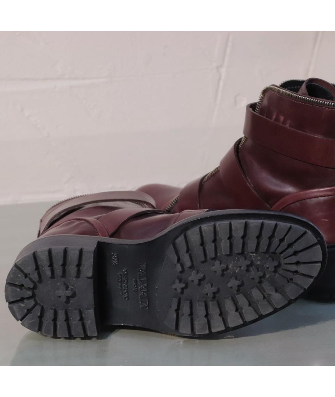 BALMAIN Коричневые кожаные ботинки, фото 8