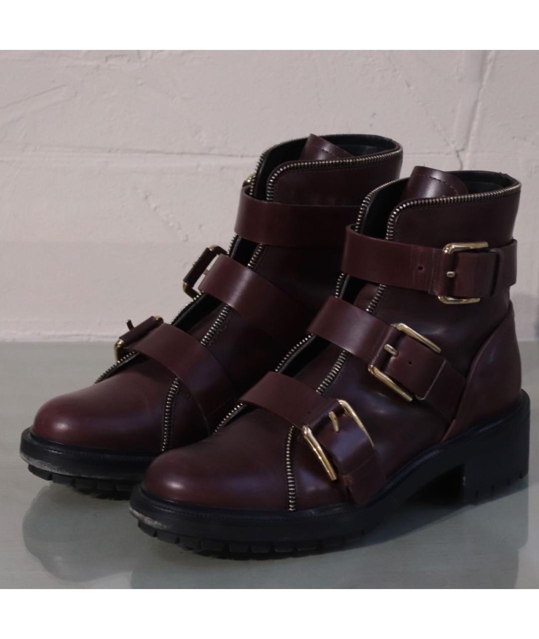 BALMAIN Коричневые кожаные ботинки, фото 3