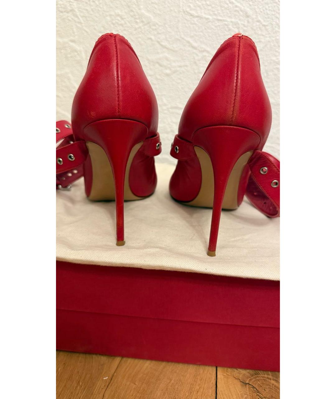 VALENTINO Красные кожаные туфли, фото 4