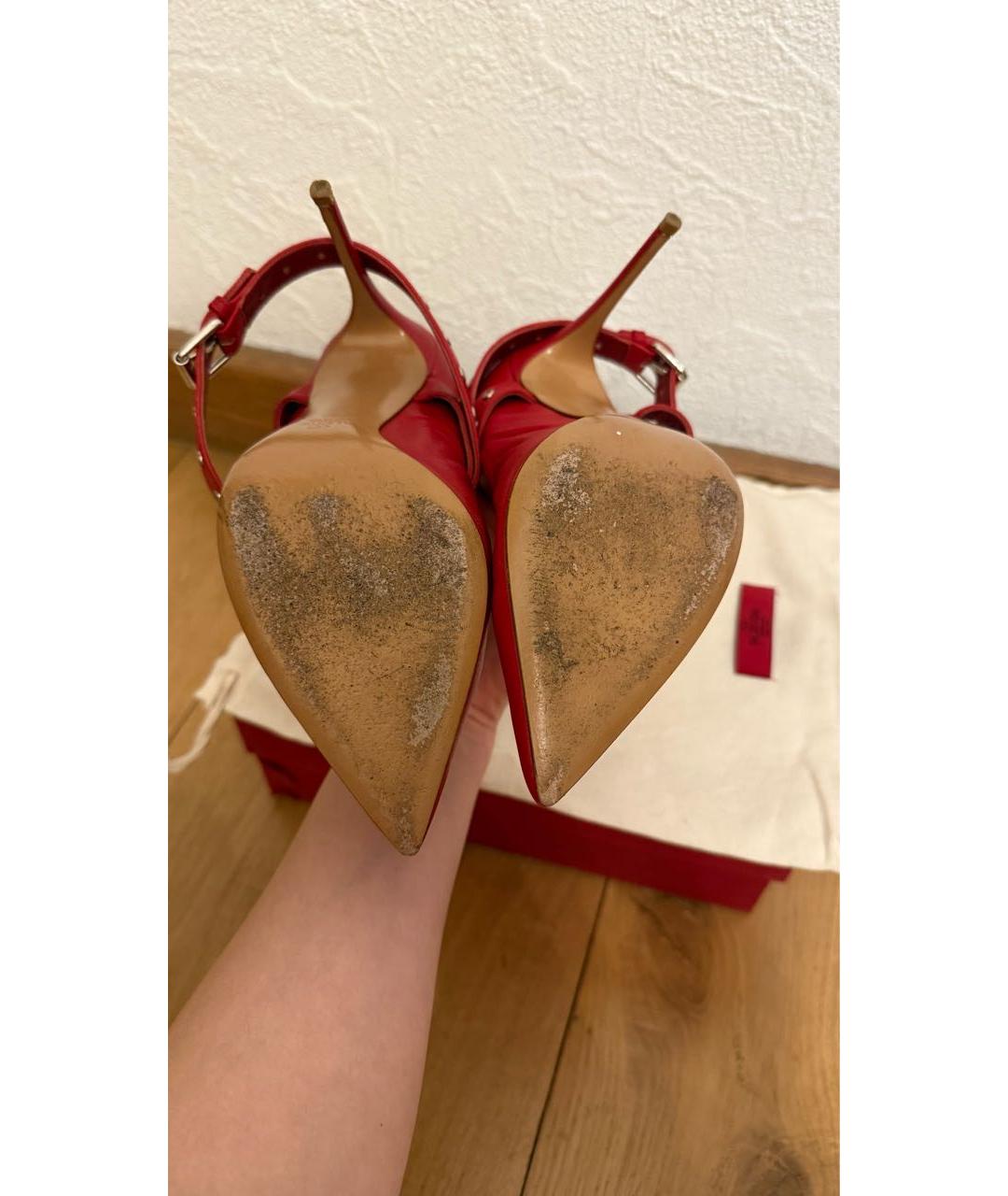 VALENTINO Красные кожаные туфли, фото 5