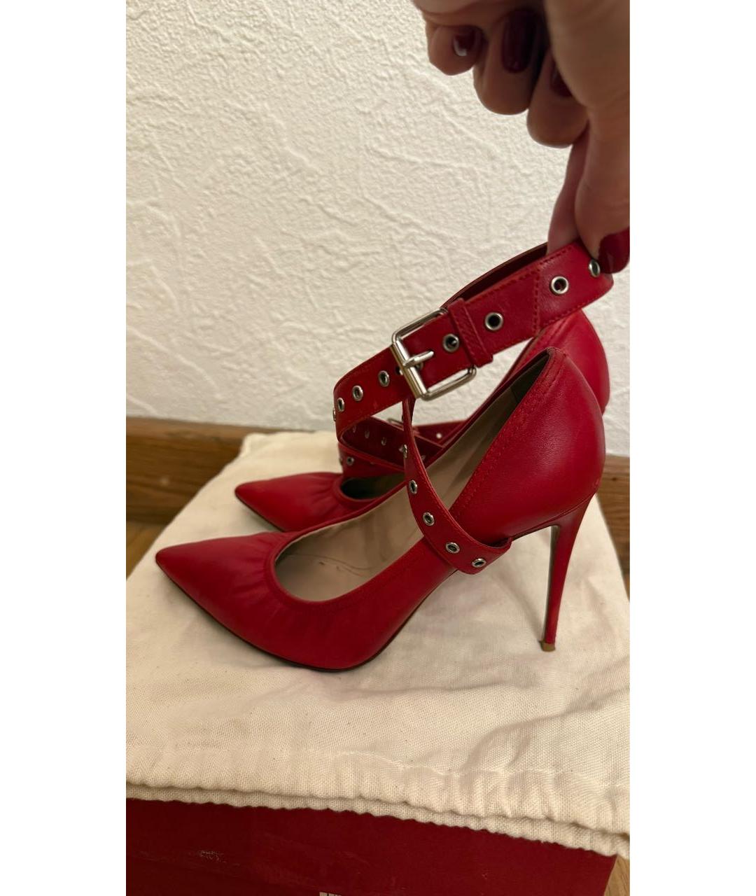 VALENTINO Красные кожаные туфли, фото 7