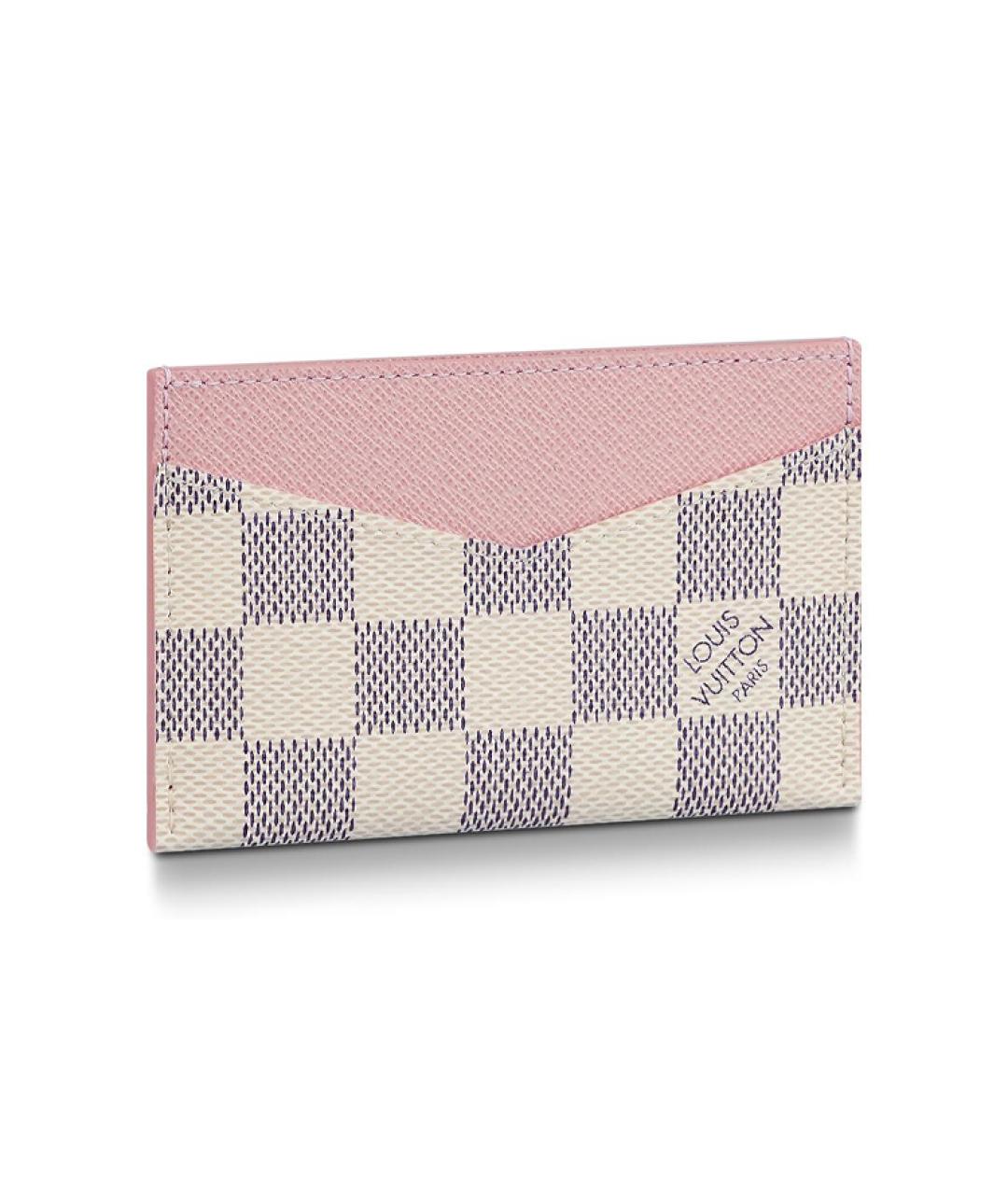 LOUIS VUITTON Розовый кожаный кардхолдер, фото 2