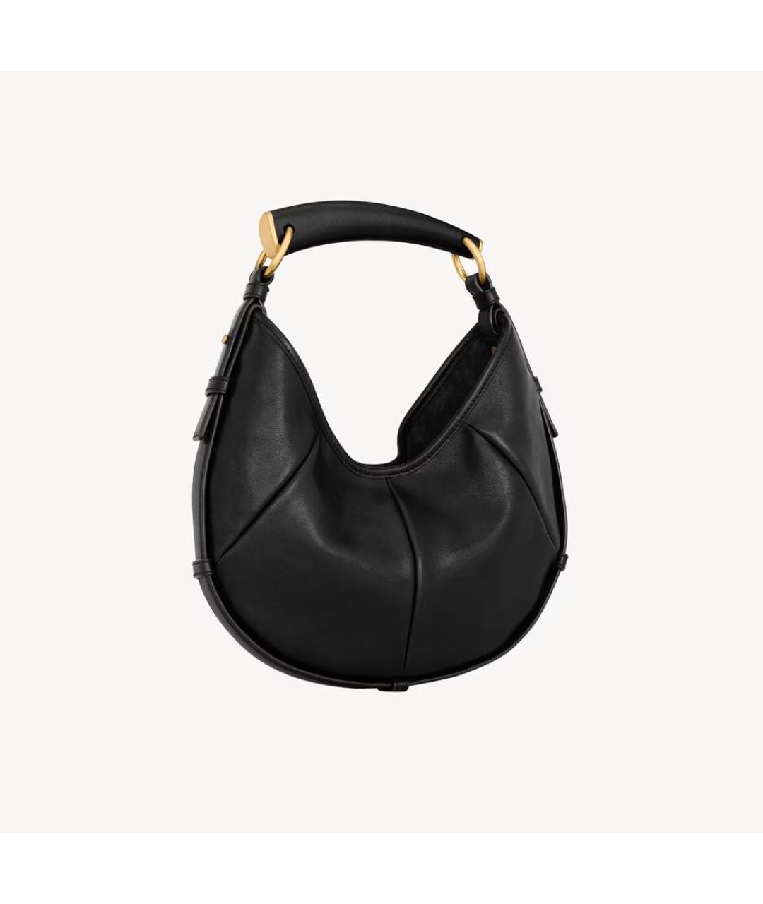 SAINT LAURENT Черная кожаная сумка с короткими ручками, фото 4