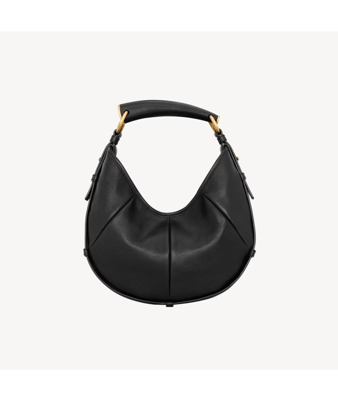 SAINT LAURENT Черная кожаная сумка с короткими ручками, фото 5